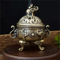 Encensoir Éléphant à Trois Pieds en Métal, Décoration d'Intérieur, Accessoire d'Aromathérapie, Polyvalent pour la Méditation