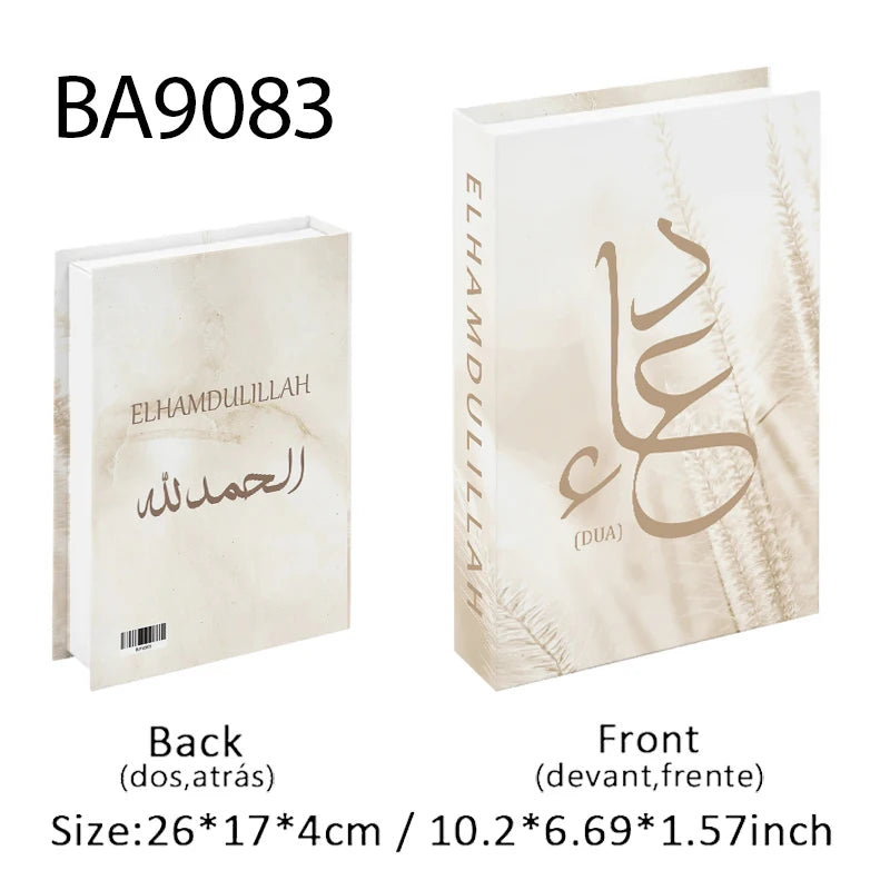 Islamic Decorative Books Kaaba Mosque Luxury Fake Book Storage Box Interior Decoration Coffee Table Bedroom Ornaments Room Decor