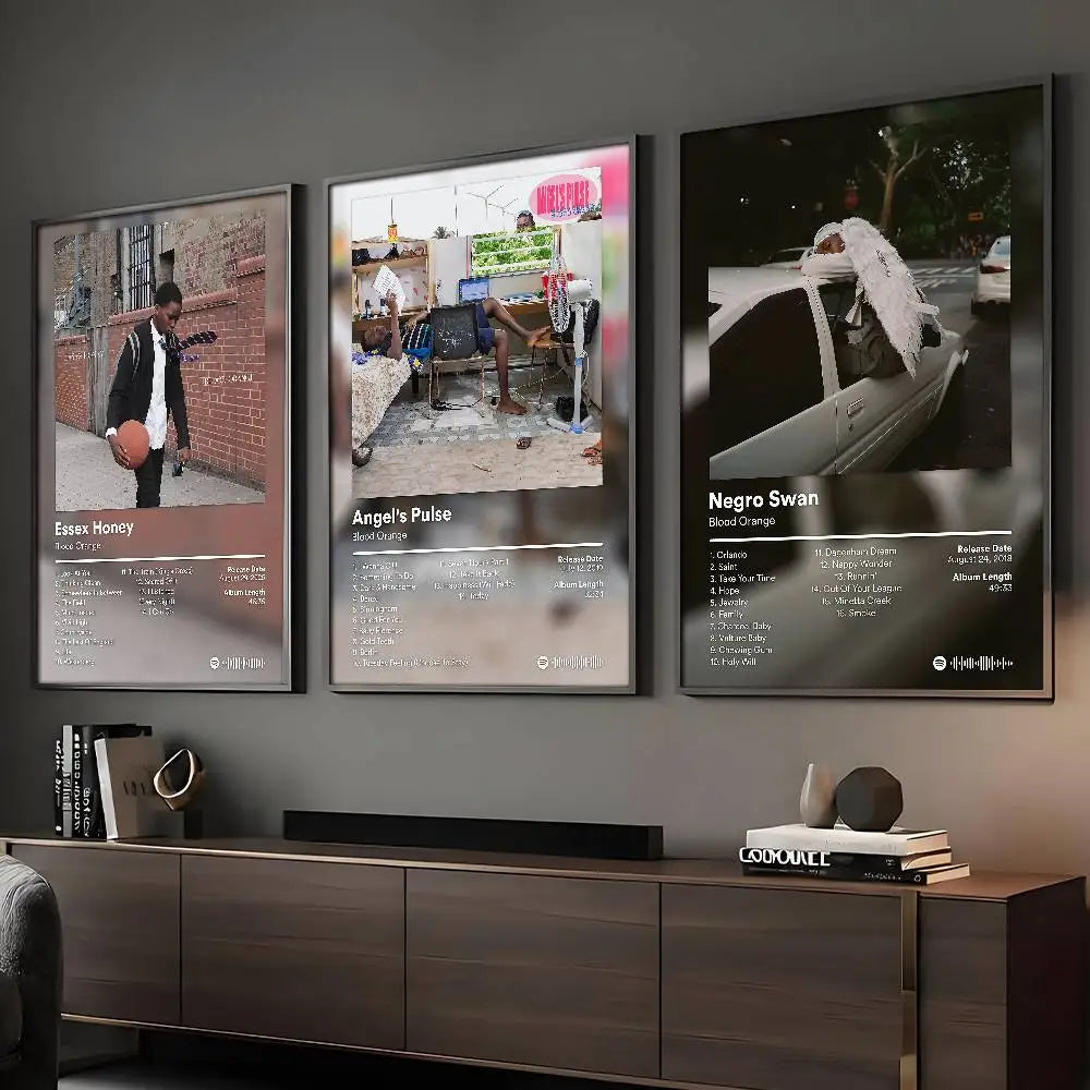 Affiche Blood Orange du chanteur – Art HD, adhésive, murale, imperméable – Décoration pour la maison, le salon ou le bar