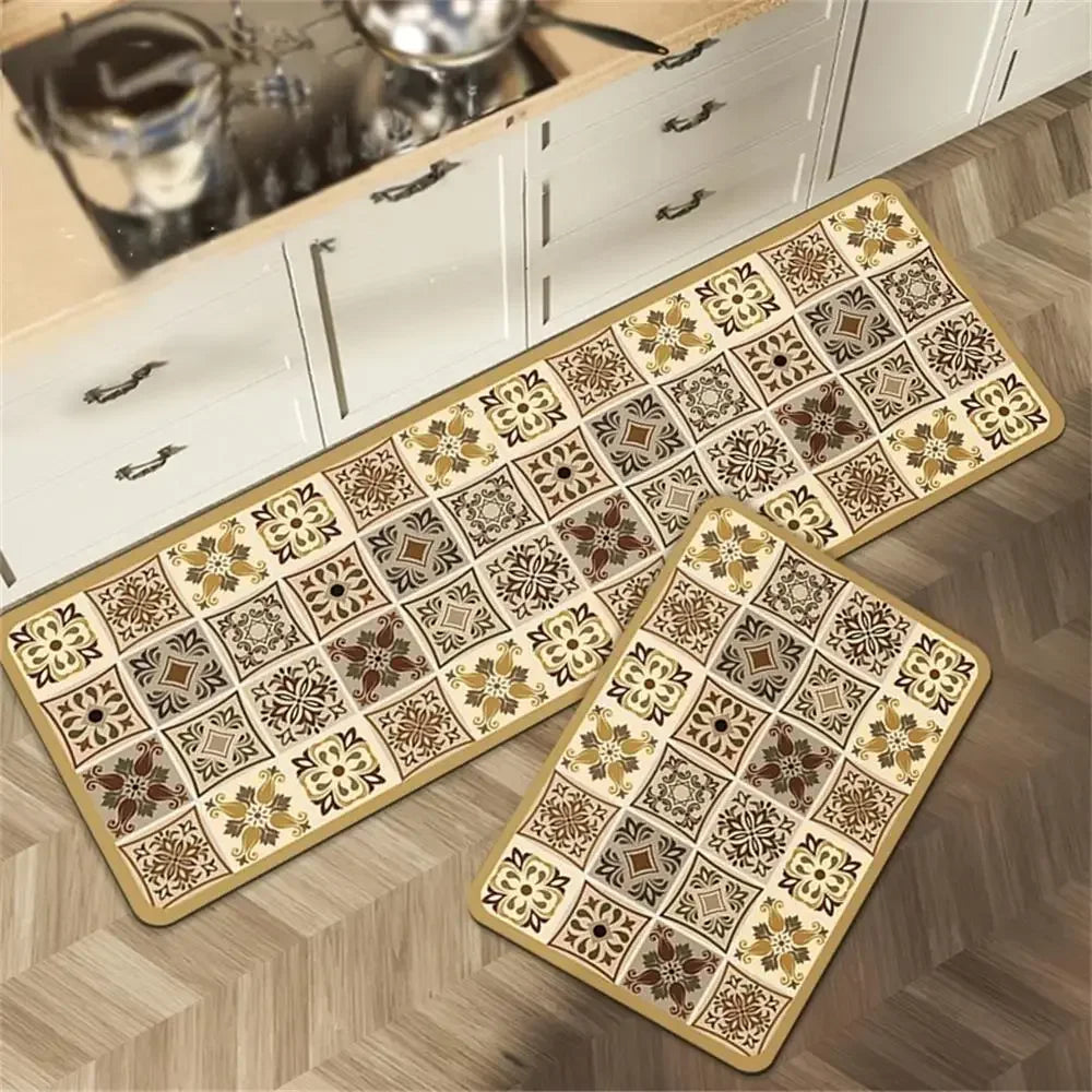 Alfombrilla de cocina VIKAMA de 1/2 piezas, antideslizante y fácil de mantener, decoración del hogar, alfombra para porche de entrada, alfombrilla para sala de estar