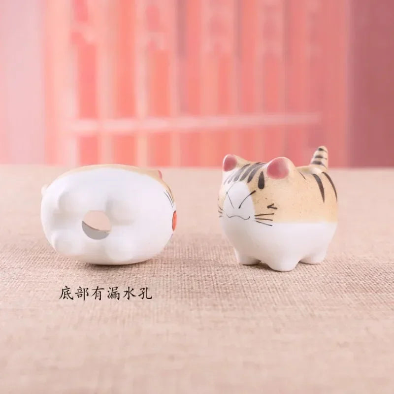 Pot de fleurs en céramique mignon chat, pots de plantes succulentes, vase, pots d'animaux de dessin animé de simulation, jardinières pour plantes d'intérieur, décoration de la maison