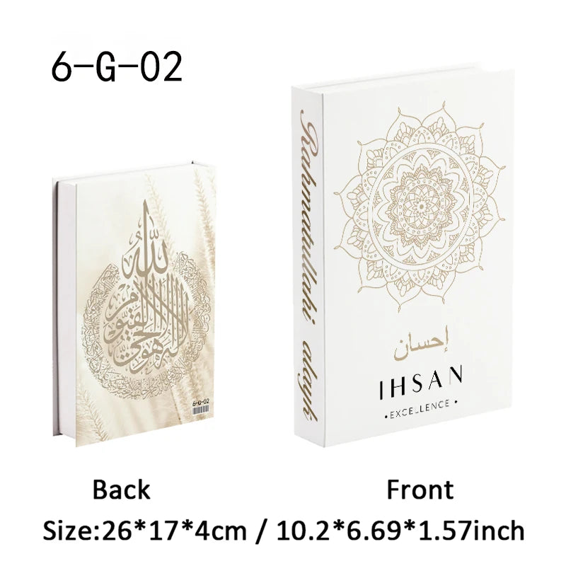 Islamic Mosque Kabaa Luxury Fake Book Home Decor Decorative Books Storage Box Simulation Book Coffee Table Interior Decoration