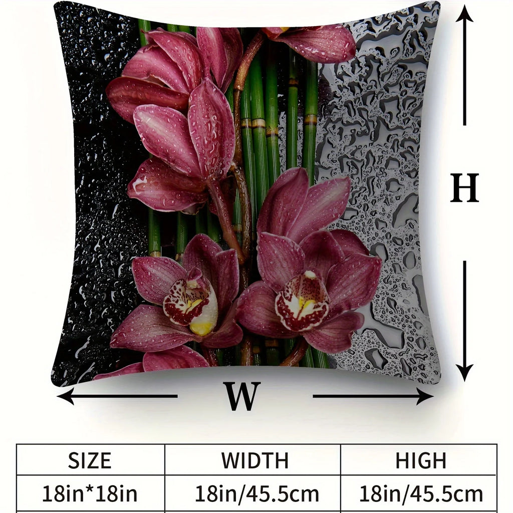 La housse de coussin à motif floral moderne de VIKAMA est résistante et sert de housse de coussin décorative pour la maison et la chambre à coucher.