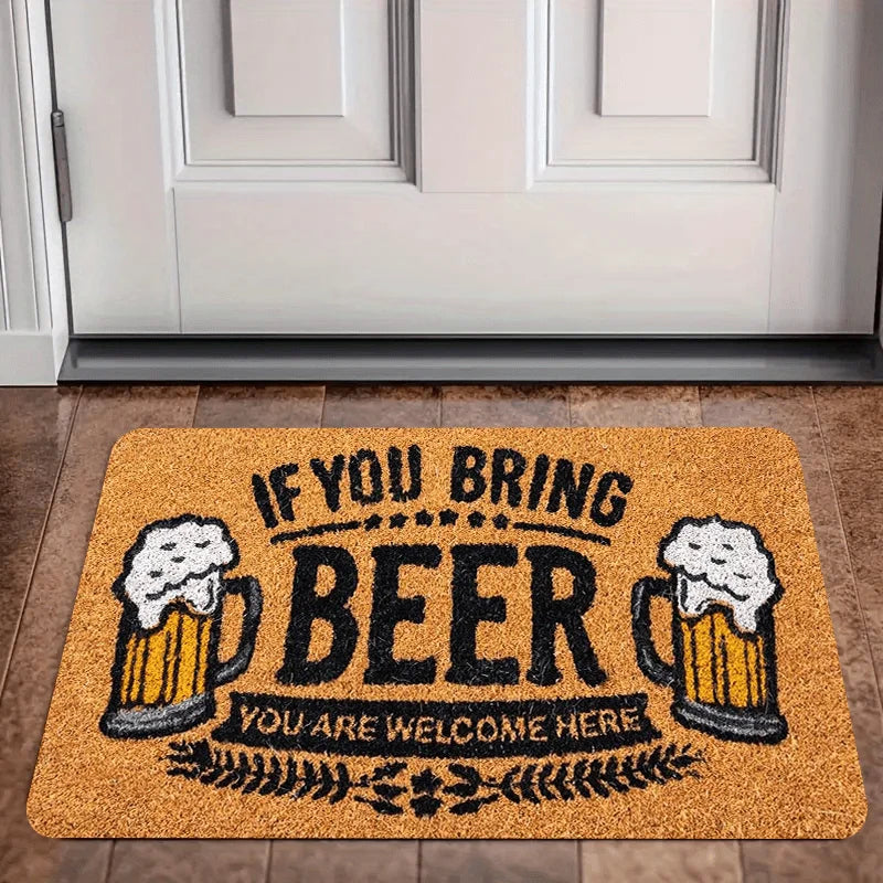 VIKAMA Alfombra de bienvenida para amantes de la cerveza para sala de estar, dormitorio, felpudo de entrada, suave, cómodo, alfombra agradable para la piel, decoración del hogar