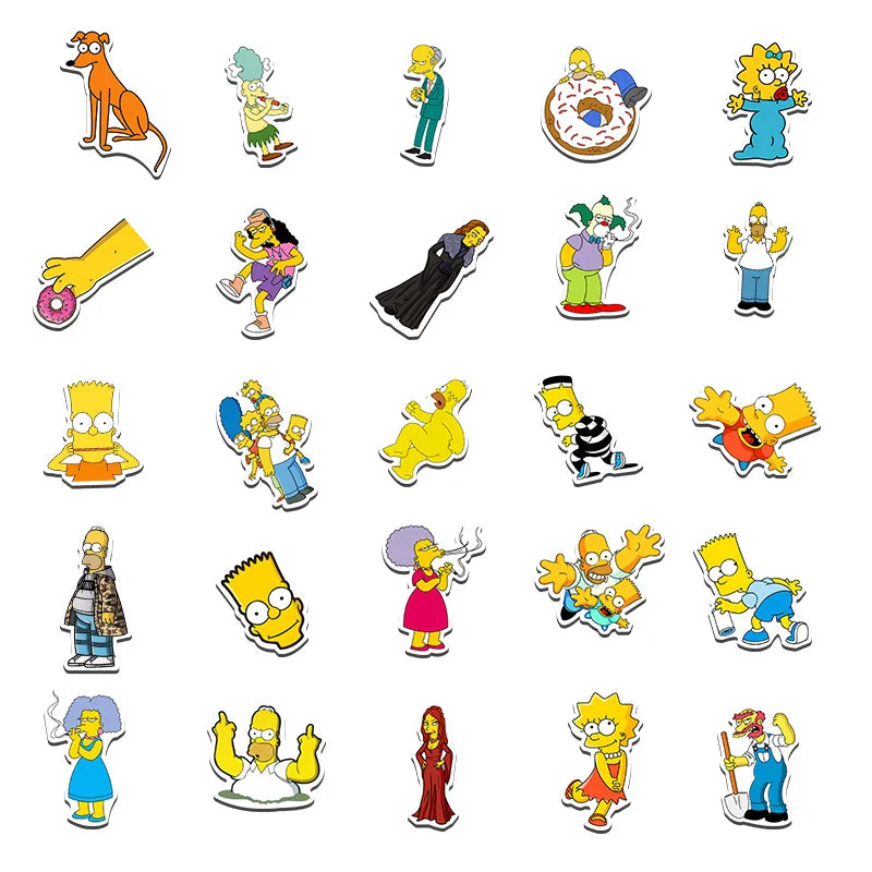 50/100 PEGATINAS de Dibujos Animados para Equipaje, Monopatín, Portátil, Impermeables, Decorativas, Graffiti