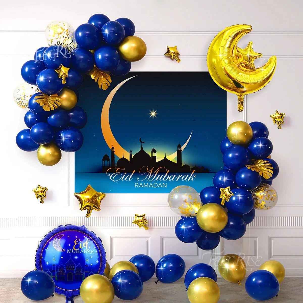 Ballons Aïd Moubarak Fond Ramadan Kareem Décoration Ramadan Moubarak Musulman Islamique Joyeux Aïd Festival Fête Fournitures 2025