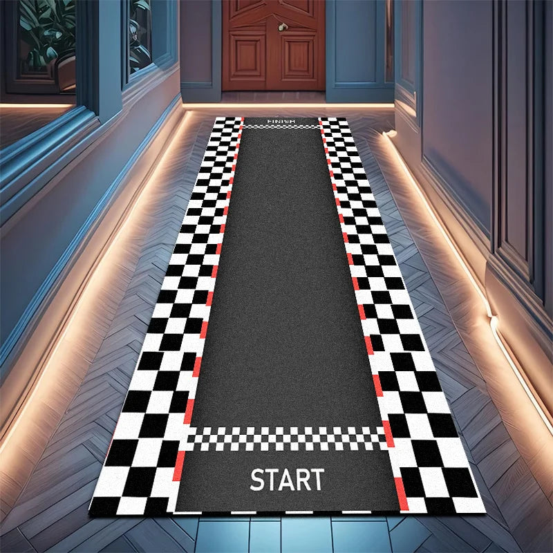 VIKAMA Tapis Design Piste Durable Antidérapant Décoration Maison pour Salon, Chambre, Cuisine, Couloir - Tapis Durable en Fibre de Polyester