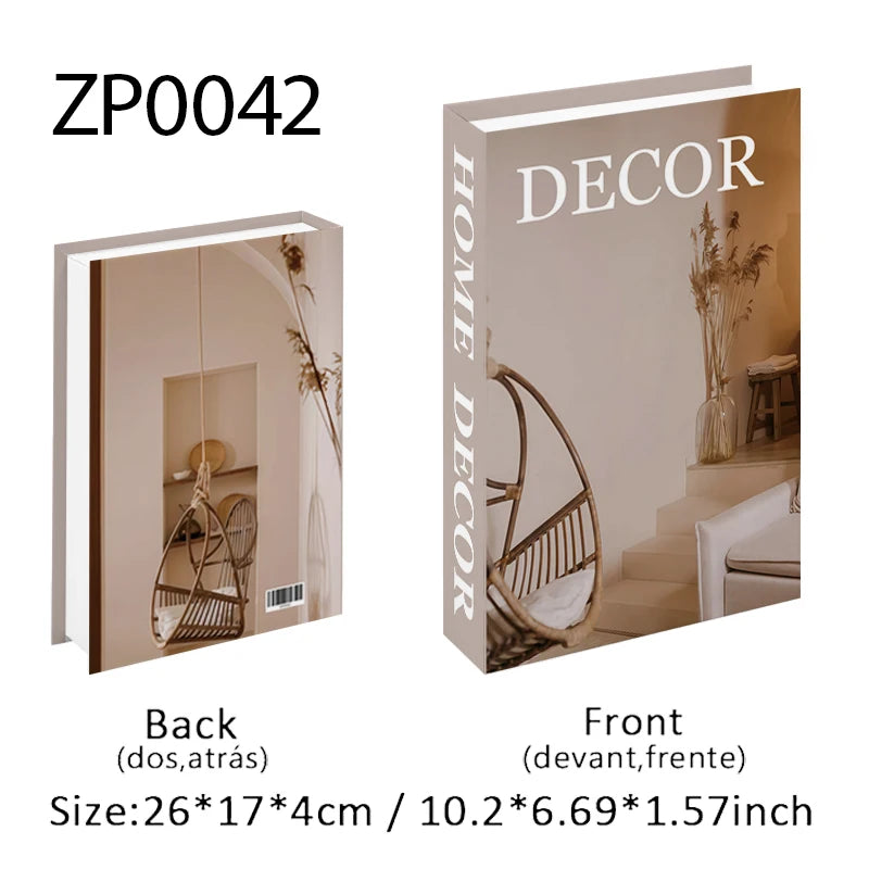 Open Luxury Fake Book Storage Box Boho Bauhaus Decorative Books Home Decor Coffee Table Bedroom Ornaments Interior Decoration