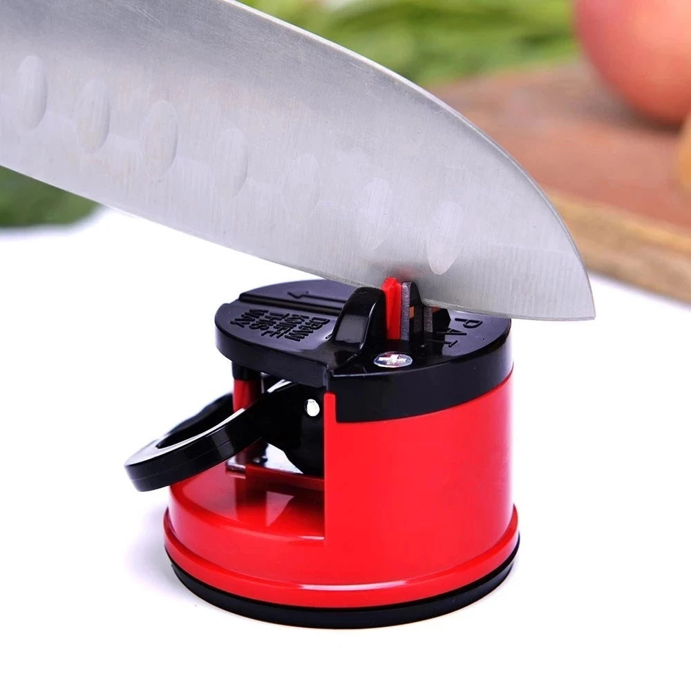 Afilador de cuchillos, herramienta de afilado, fácil y seguro para afilar cuchillos de cocina, cuchillos de chef, cuchillos de Damasco, afilador de succión