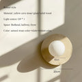 Nouvelle applique murale ronde en pierre de grotte jaune LED, luminaire décoratif pour salon, couloir, porche, chambre à coucher, chevet.