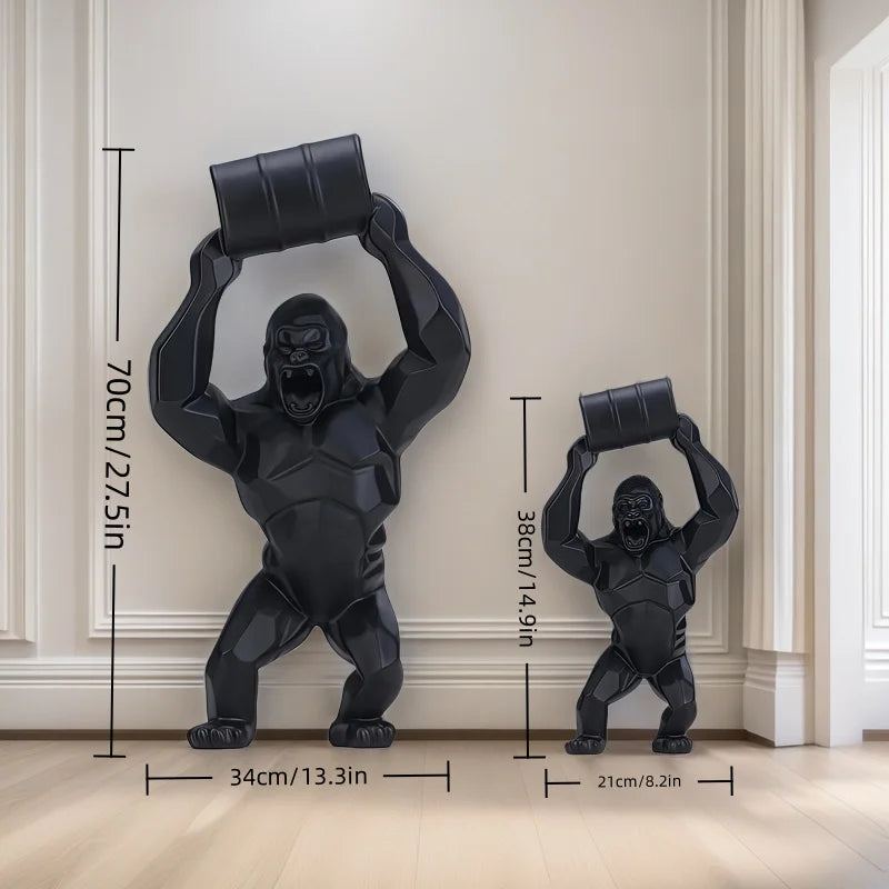 Creative Animal Monkey Sculpture, Simulation Resin Statue, Art Collectible Ornaments, Figurine, Decor
