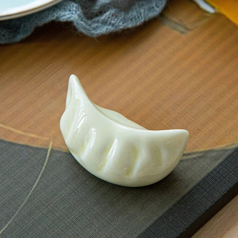 2-3PCS Lindo Soporte de Cerámica con Forma de Bollo para Palillos Estilo Japonés Herramientas de Vajilla de Cocina