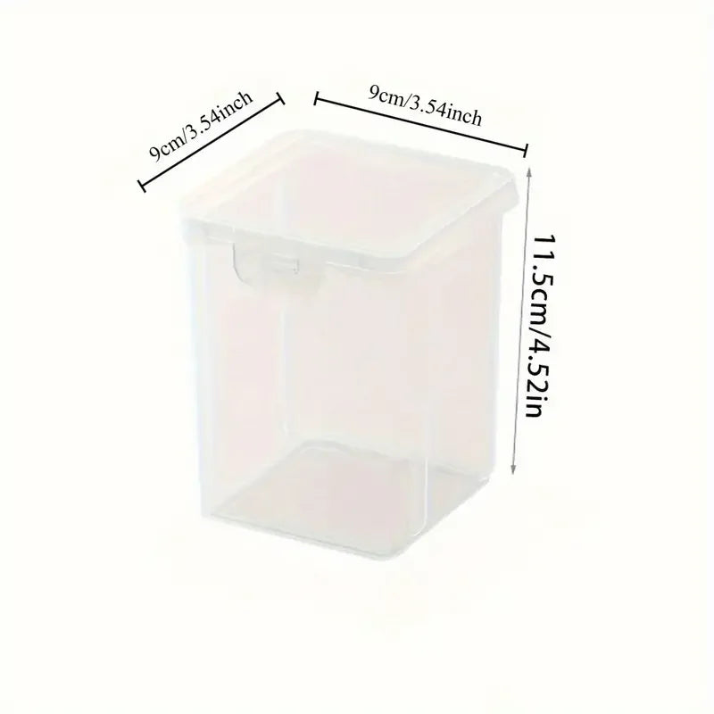 1 boîte de rangement empilable transparente pour accessoires de cheveux avec couvercle à clip – Antipoussière, étanche, organisateur en plastique pour bijoux