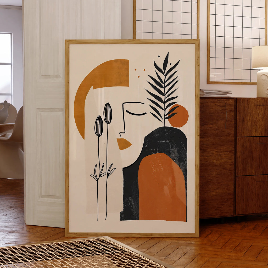 Art Moderne Abstraite Minimaliste Botanique Beauté Peinture Affiche Imprimé Toile Image Pour Salon Décoration Murale Maison