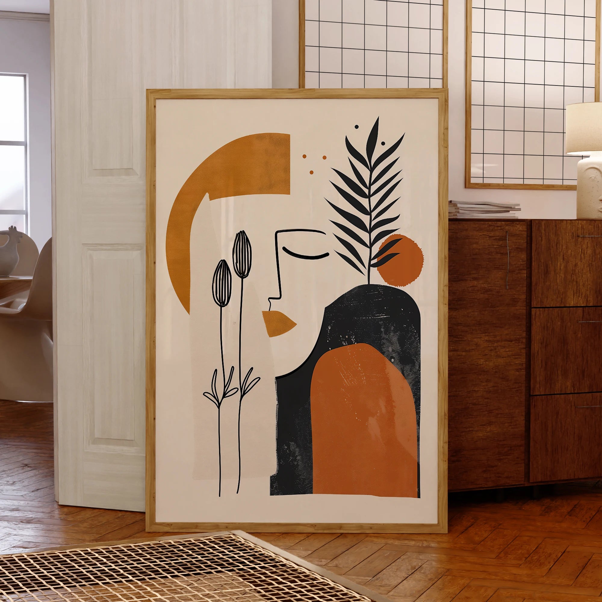 Art Moderne Abstraite Minimaliste Botanique Beauté Peinture Affiche Imprimé Toile Image Pour Salon Décoration Murale Maison