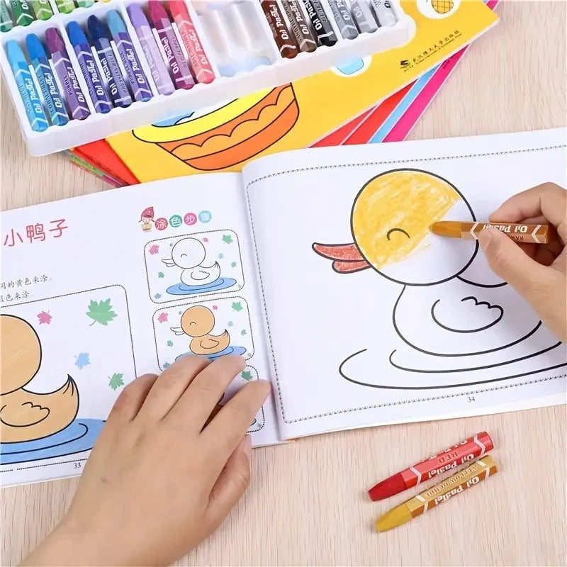 Livre de coloriage de peinture étape par étape Niveaux progressifs Facile à difficile Activité d'apprentissage artistique créative Livre de papier de qualité Cadeau