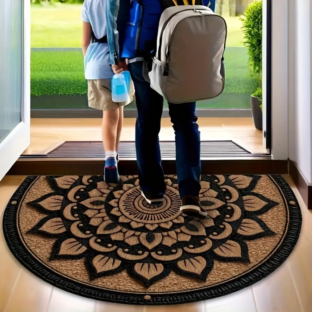 Alfombrilla con patrón floral estilo americano VIKAMA, antideslizante y a prueba de suciedad, alfombra decorativa para el hogar en la entrada, baño y cocina