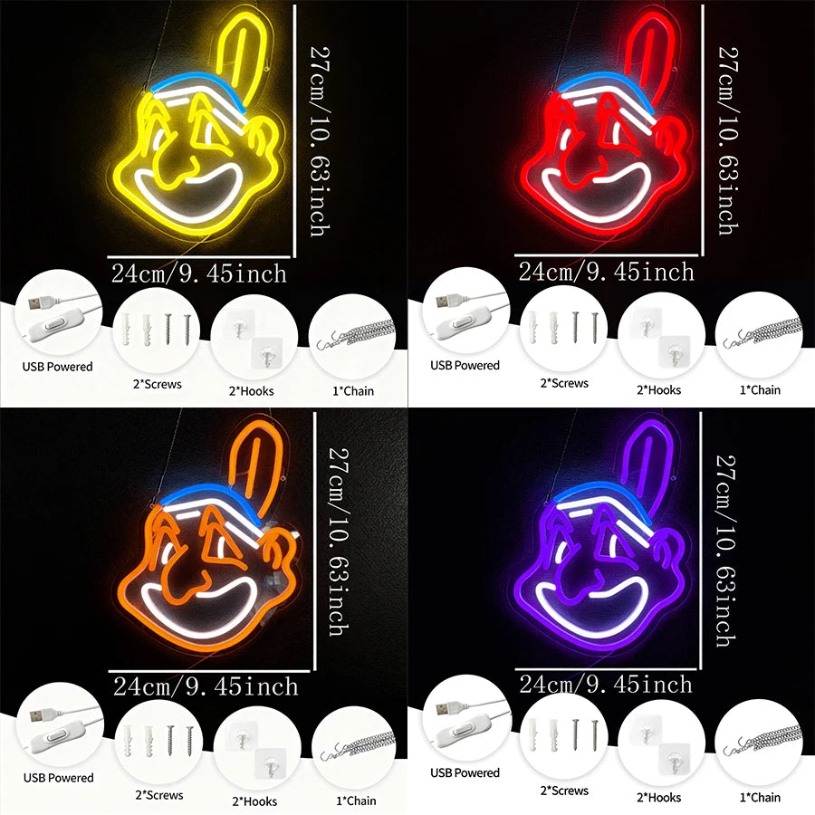 Animation Led Neon Sign, Rabbit Icon, Used For Bedroom, Game Room, Man Cave, Party Decor, Gifts For Teenagers And Boyfriends.