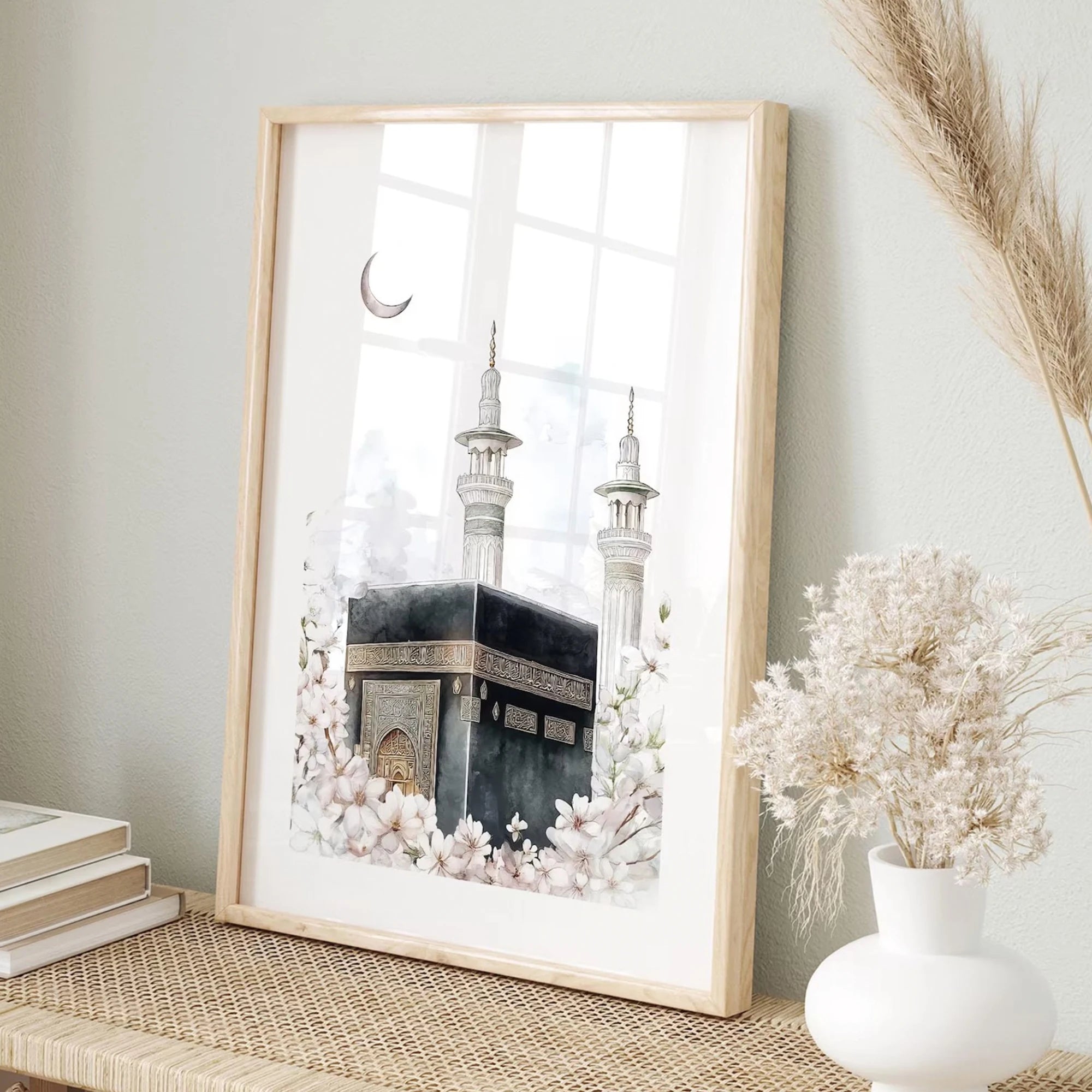 Art mural musulman moderne Islam Kaaba islamique Ramadan impression sur toile peinture affiche image pour salon, chambre à coucher décoration intérieure