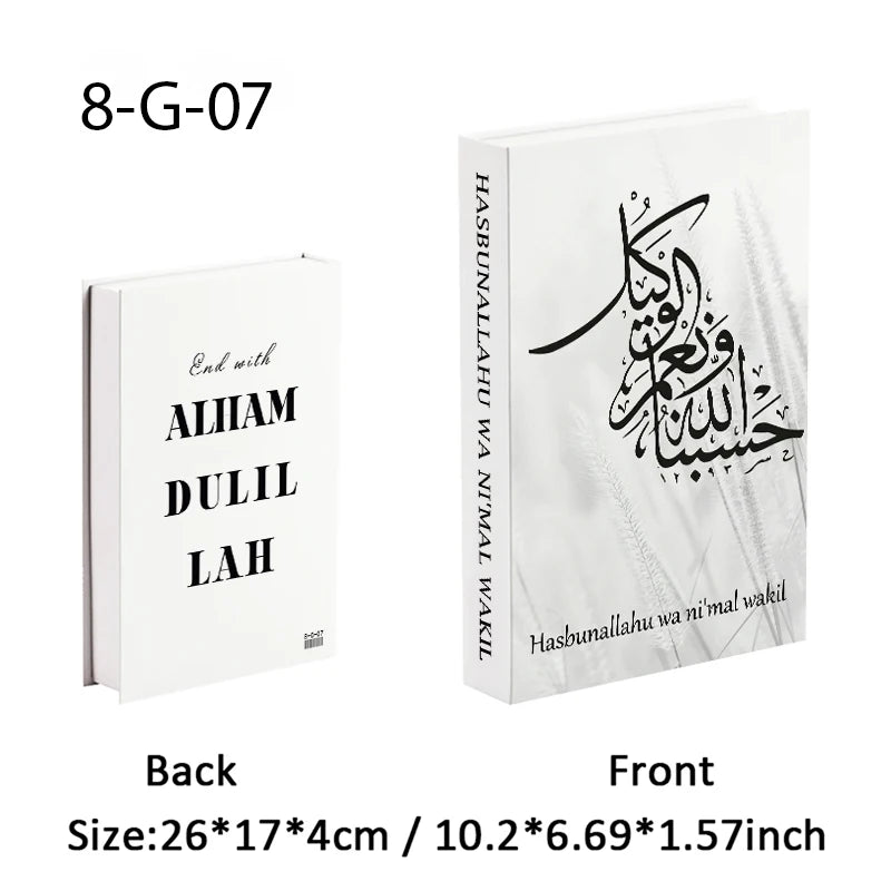 Islamic Decorative Books Kaaba Mosque Luxury Fake Book Storage Box Interior Decoration Coffee Table Bedroom Ornaments Room Decor