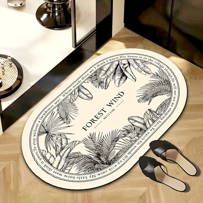 VIKAMA Alfombrilla de baño de lujo de alta gama, alfombra absorbente para el suelo, alfombrilla antideslizante resistente al desgaste para dormitorio, sala de estar, hogar