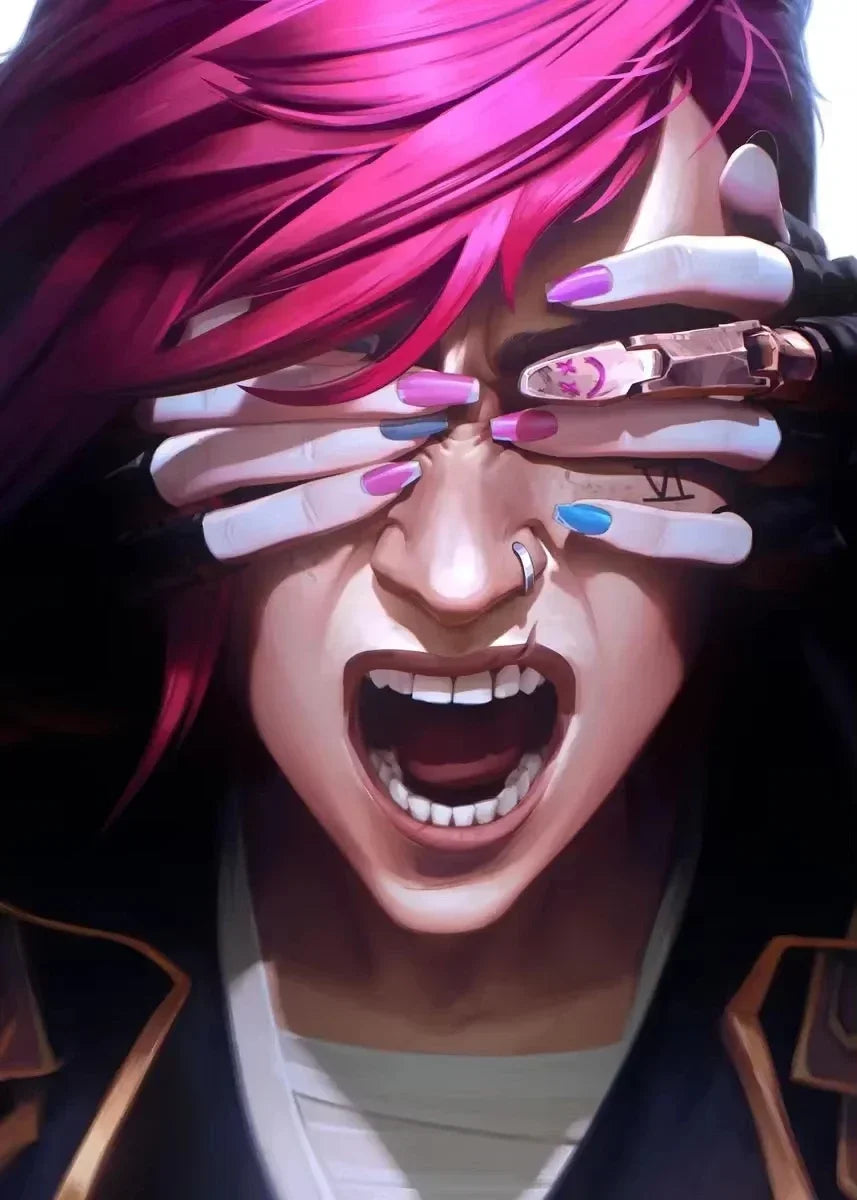 Arcane Season 2 Jinx VI Graffiti Caitlyn Jayce Viktor Character Poster Arcane Anime Game Canvas Printing Wall Art Room Decor