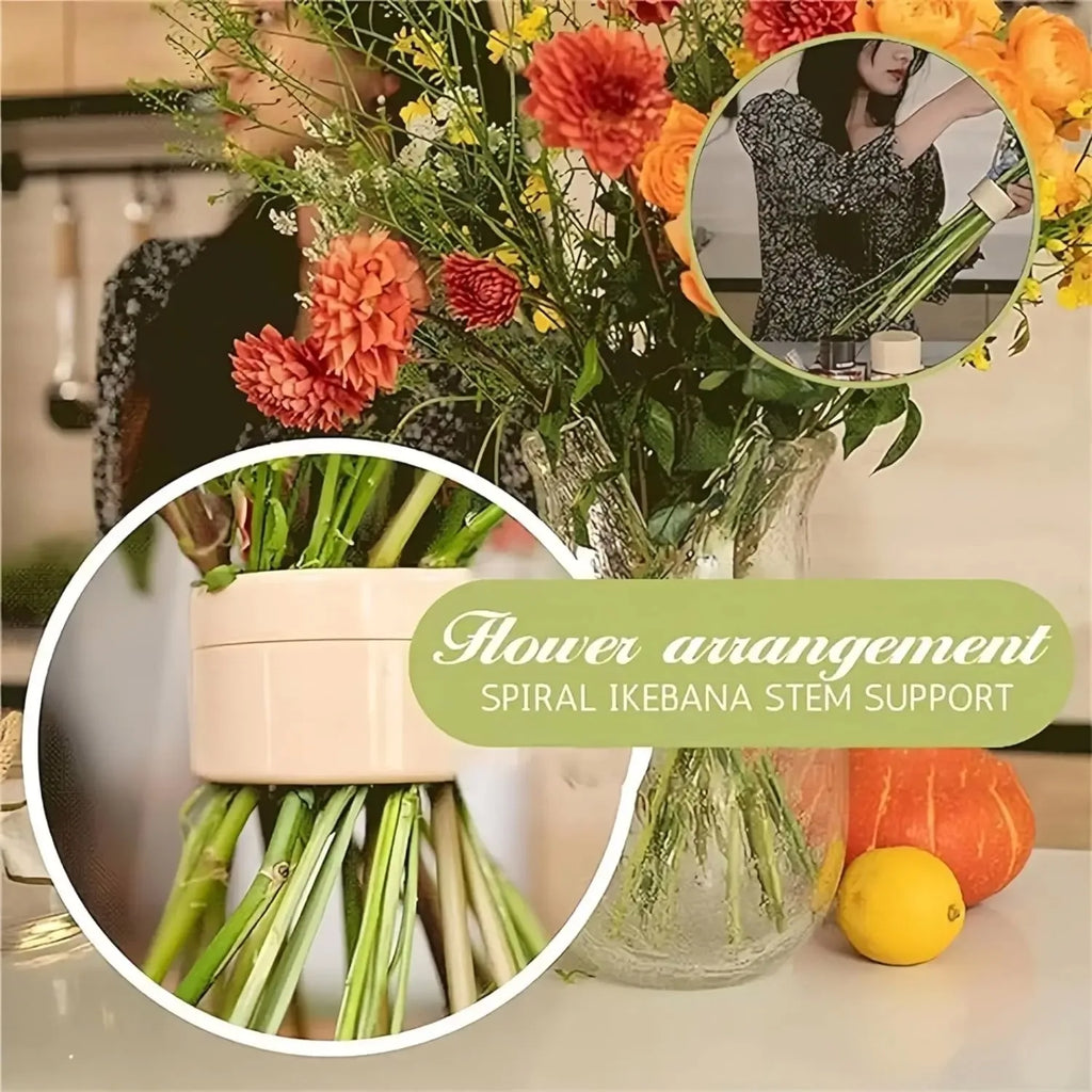 Porte-tige Ikebana en spirale pour fleurs Porte-tige en spirale pour vases Torsadeur de bouquets Accessoire d'art floral DIY Formeur Cadeaux floraux