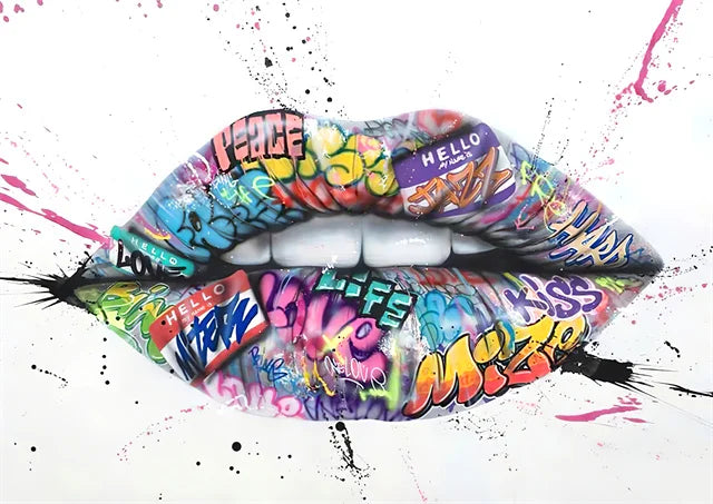 Banksy Street Art Canvas Paintings Sneakers Mouth Ballon Girl Graffiti Pop Art Posters Prints Cuadros Wall Art Home Decoration