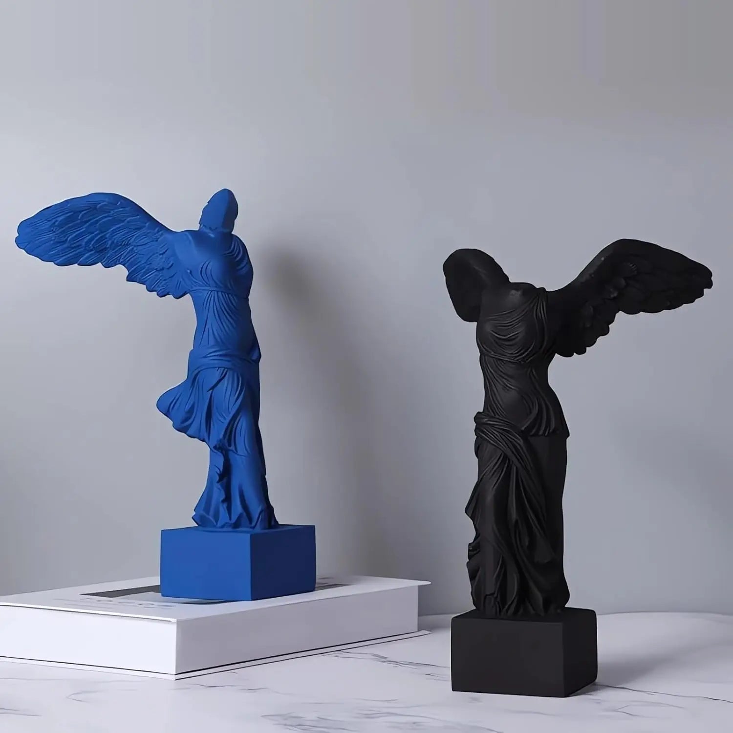 Statue Grecque Résine Romaine Louvre Victoire Ailée Déesse Figurine Ange Sculpture Décoration Maison Salon Bureau Ornement