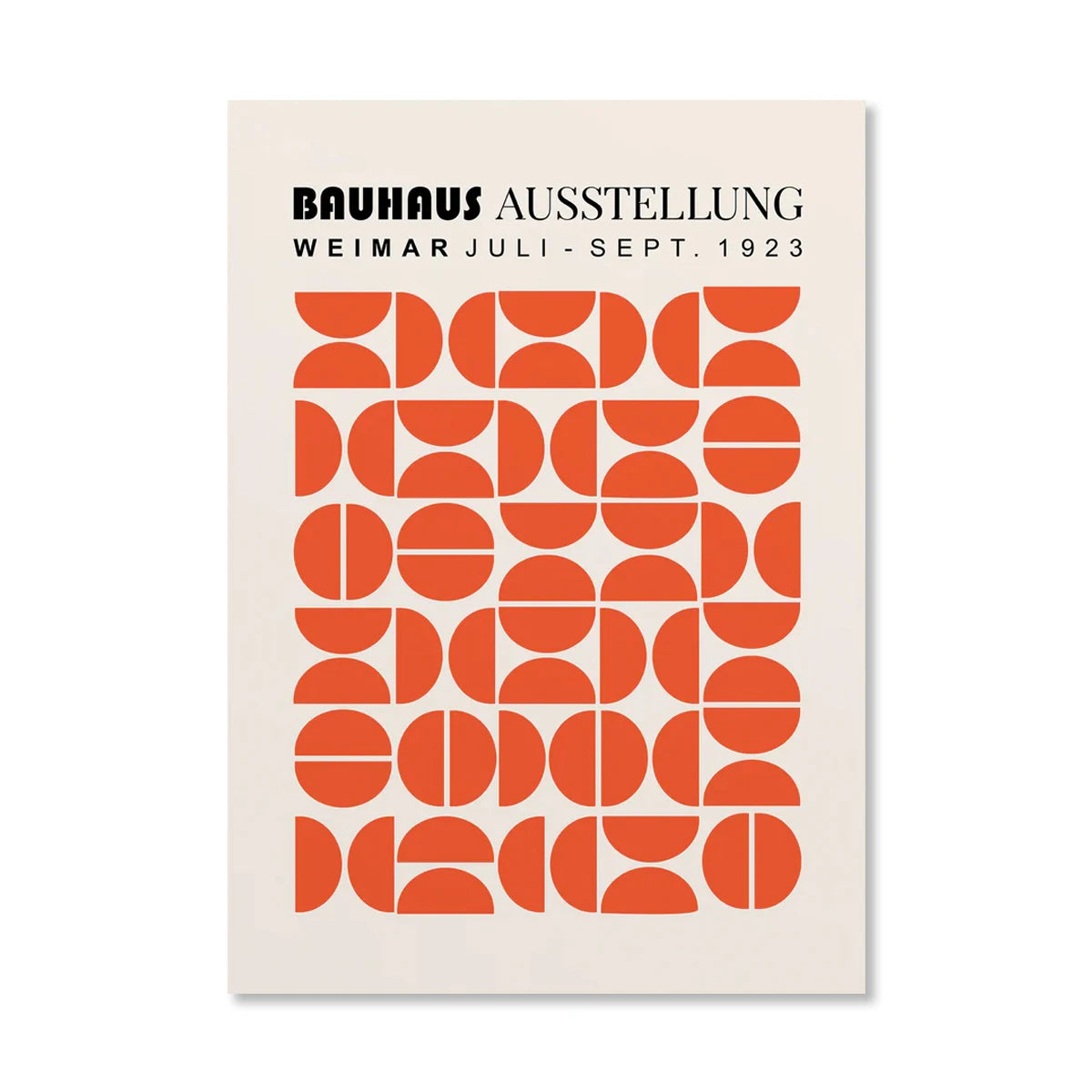 Abstract Orange Bauhaus Geometric Poster Pop Art Sunrise & Bicycle Wall Art Prints for Modern Living Room Dormitory Home Decor