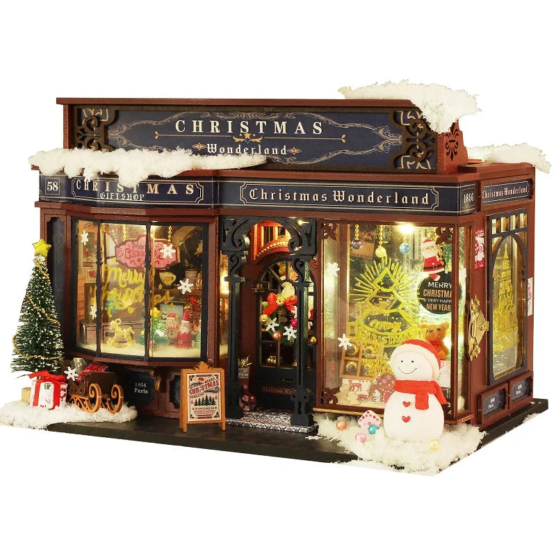 Nuevo kit en miniatura de "Navidad en el País de las Maravillas" DIY - Maqueta 3D de rincón de lectura hecha a mano, idea de regalo creativa para Navidad y Black Friday