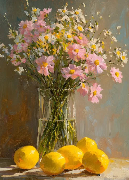 Jarrón de flores de naturaleza muerta, decoración de pared de pintura botánica vintage, jarrones antiguos vintage, impresiones estéticas, pintura de lienzo de olivo