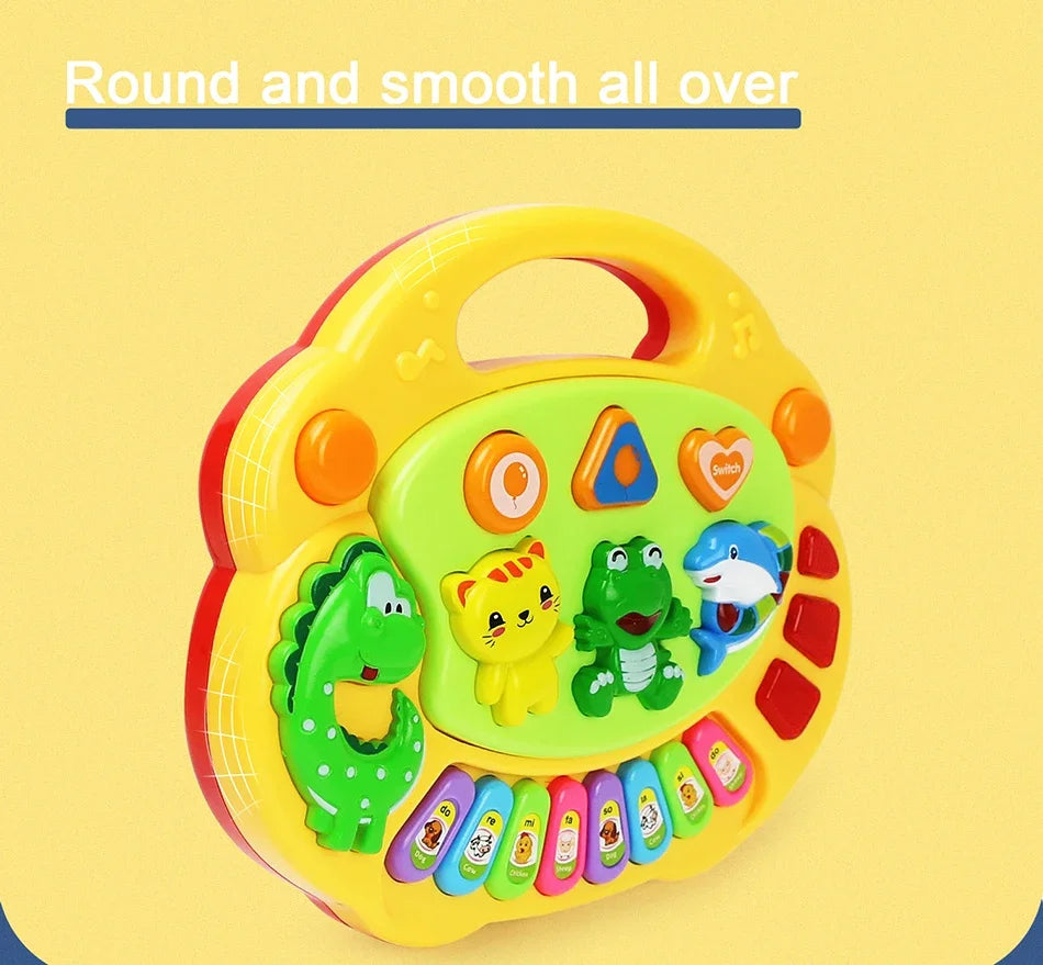 Juego de Teclado de Piano de Dibujos Animados para Niños con Luces Intermitentes, Música, Sonidos de Animales, Juguetes Musicales para Bebés, Juguetes Educativos, Regalos para Niños