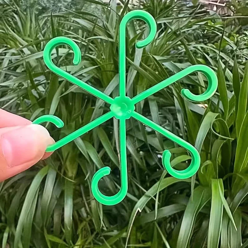4 pièces support de plante suspendue anti-chute support de poteau crochets en plastique fixateur fleur hydroponique pliable accessoires de jardin fixes