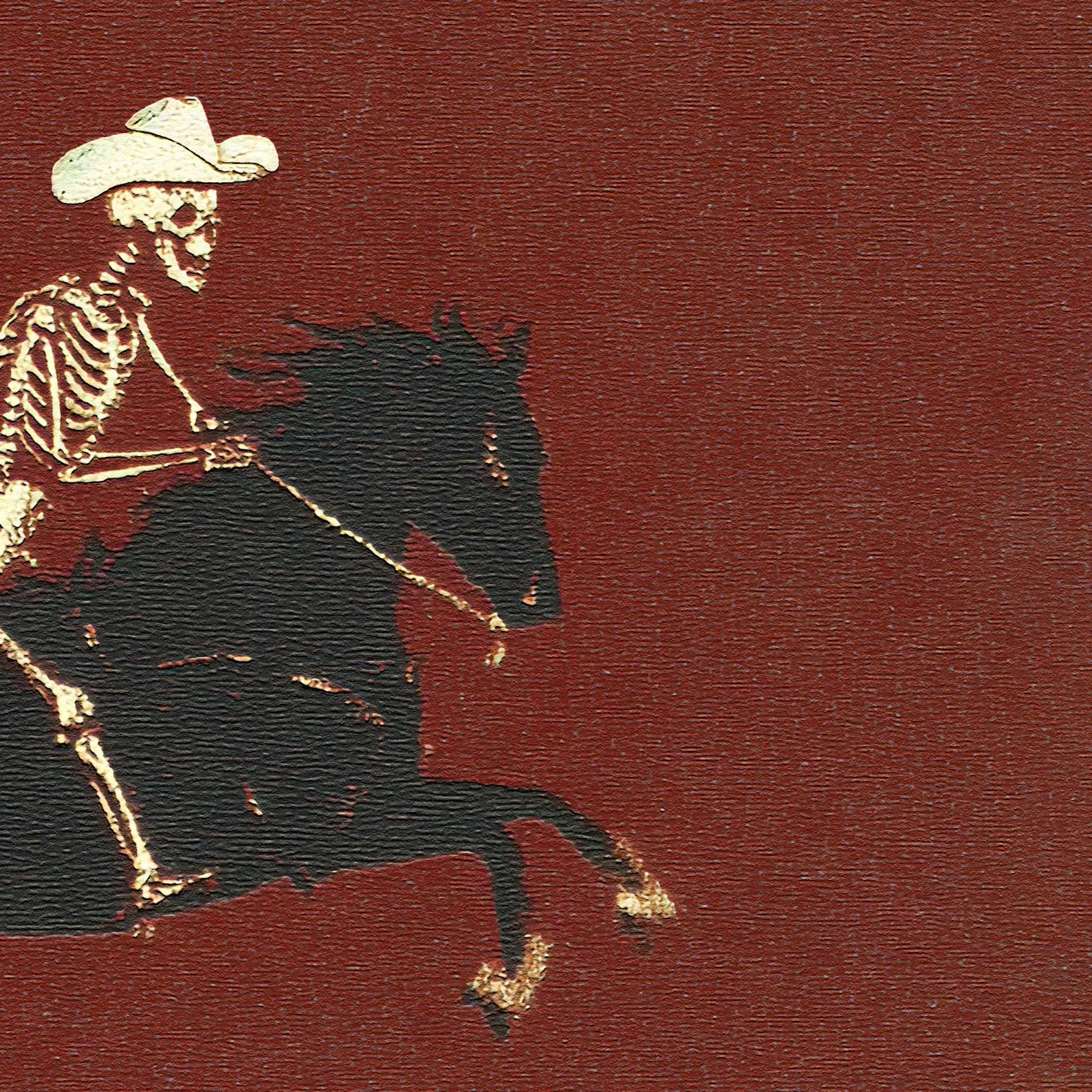 Illustration de Cowboy Squelette, Impression Rodéo, Décoration Murale Gothique, Affiche Cheval, Art Excentrique, Affiche Western, Art Rodéo Rétro, Cowgirl