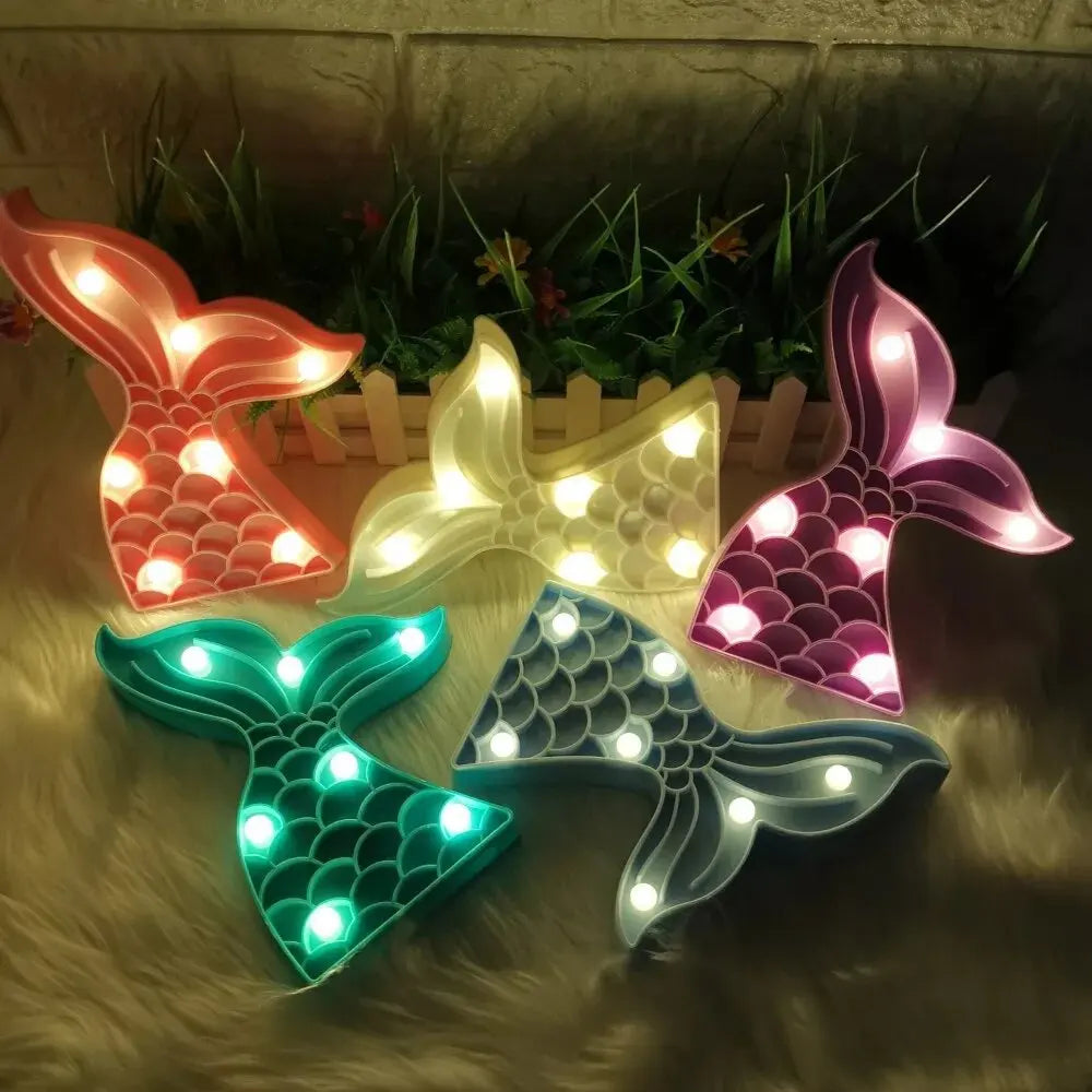 1 lampe créative LED en forme, éclairage mural intérieur à piles, veilleuse décorative pour chambre, table, fête sur la plage et photographie