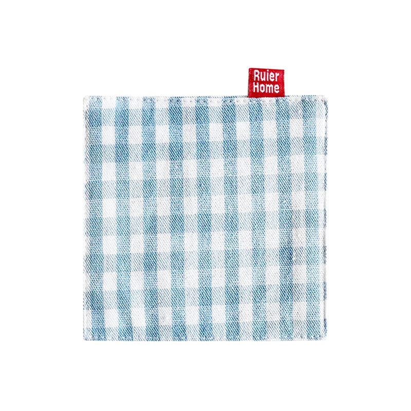 New Stripe Series Multicolor Korean Cotton Coaster Square Fresh Table Cloth Heat Insulation Mat Coffee Cup Placemat Table Decor
