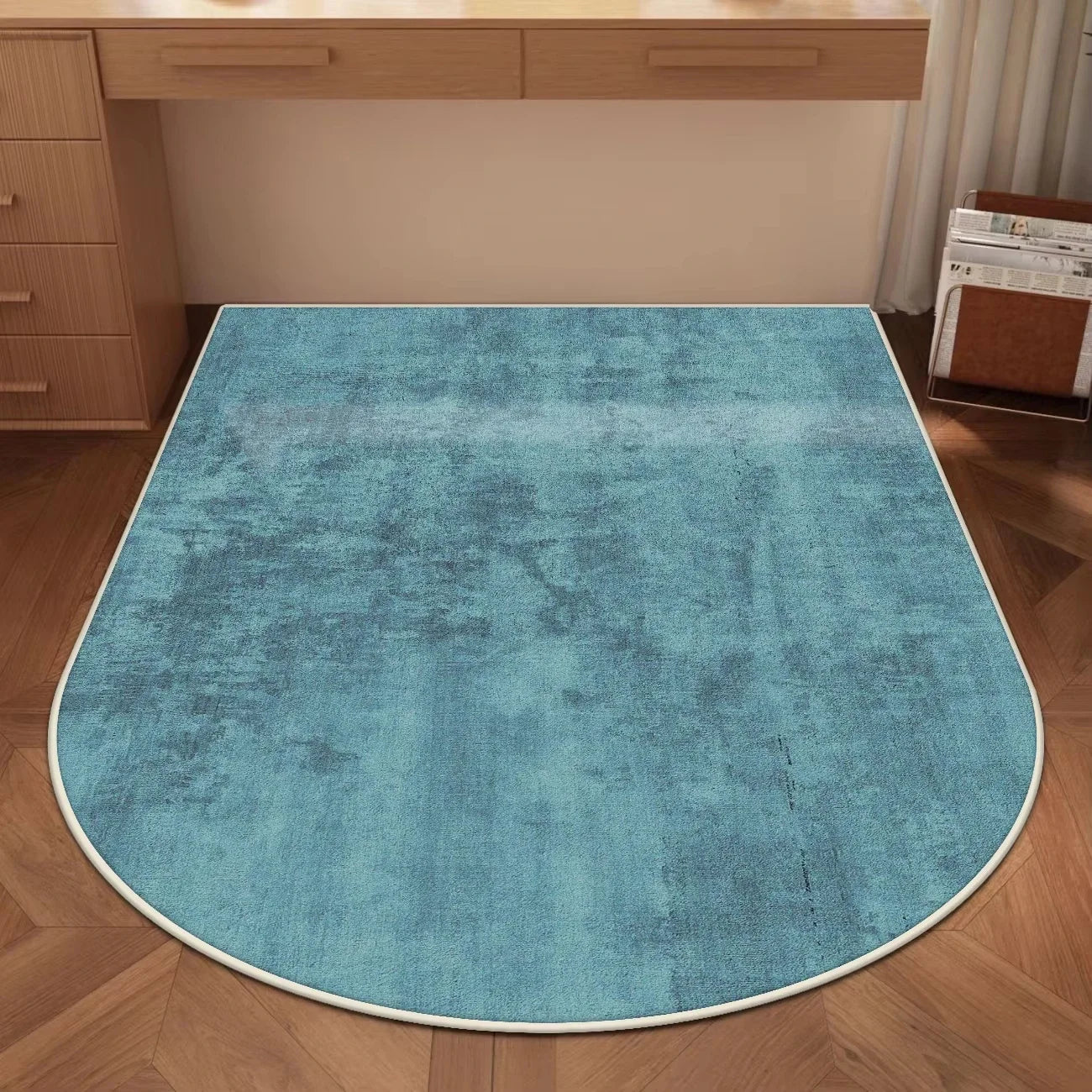 VIKAMA Alfombrilla Lisa en Arco para Alfombra, Escritorio de Estudio y Silla, Alfombrilla de Protección para Silla Giratoria de Oficina, Estudio, Decoración del Hogar