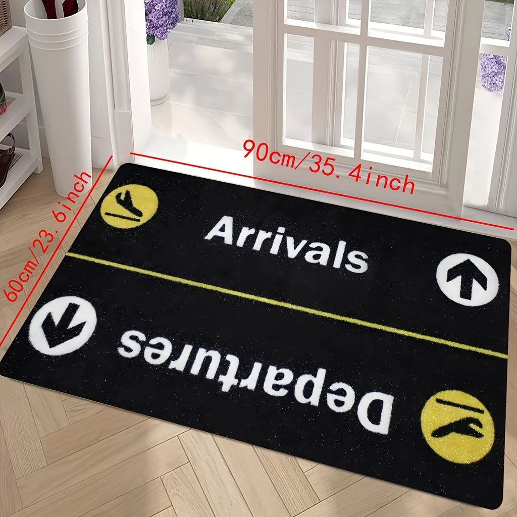 Tapis de salon VIKAMA avec motif de panneau de stationnement d'avion minimaliste, chambre à coucher, paillasson d'entrée, tapis de décoration doux et confortable