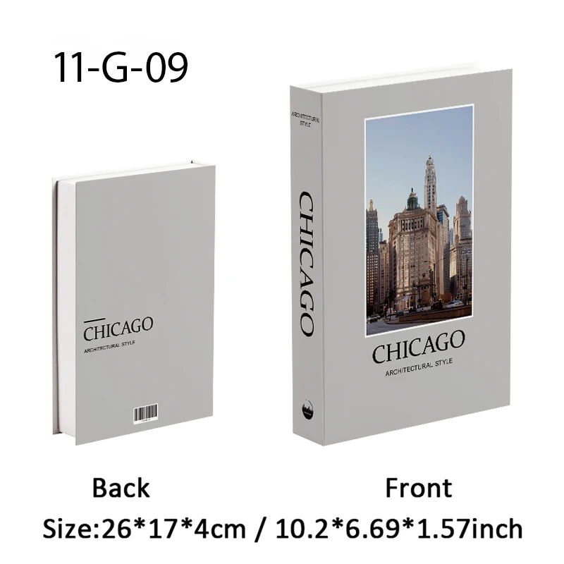 Paris New York Luxury Fake Book Storage Box Brazil Mexico Decorative Books Home Decor Coffee Table Shelf Interior Decoration
