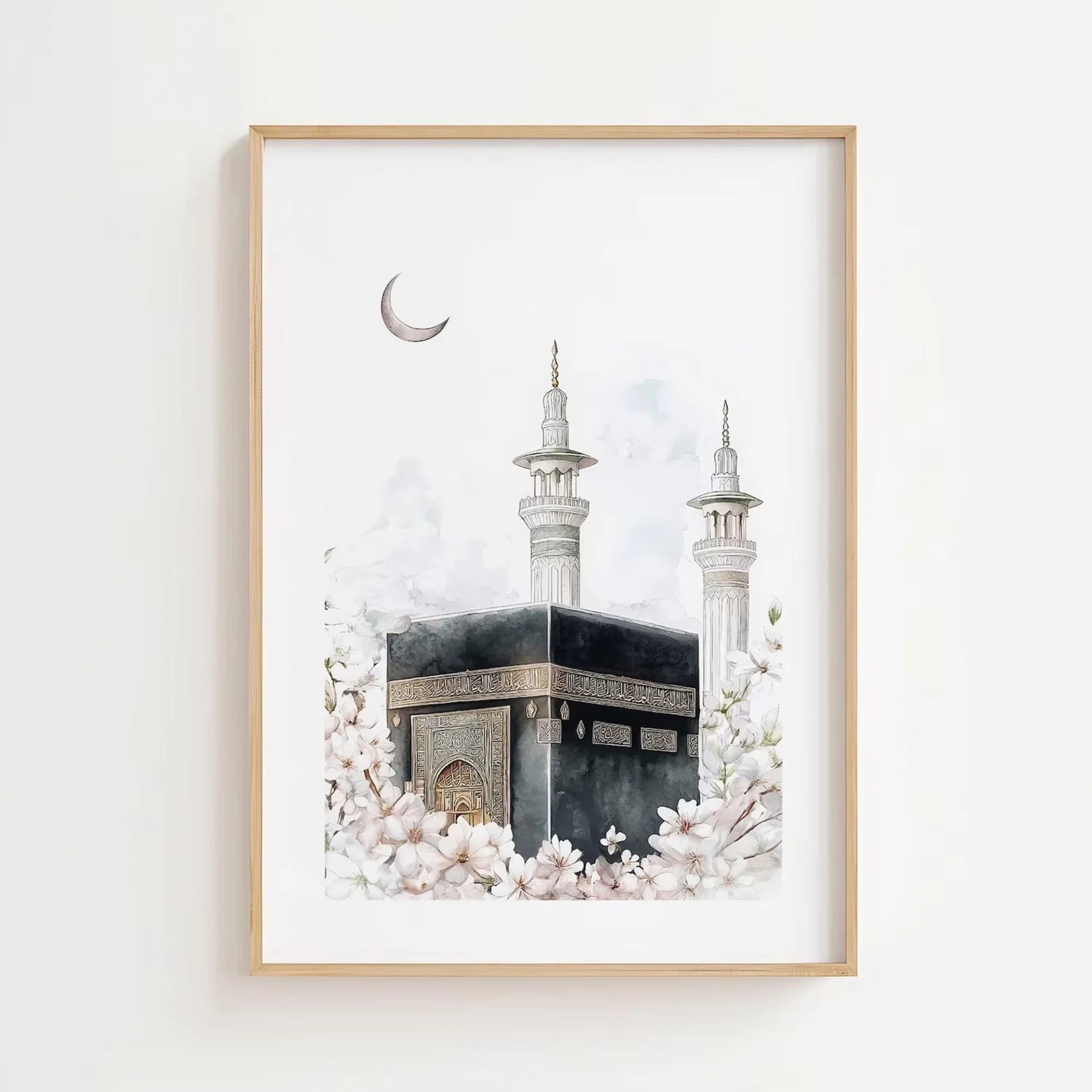 Art mural musulman moderne Islam Kaaba islamique Ramadan impression sur toile peinture affiche image pour salon, chambre à coucher décoration intérieure