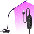 Lampe de croissance LED pour plantes, 10 niveaux de luminosité réglable, spectre complet, minuterie 3H/9H/12H, pour jardin intérieur et légumes