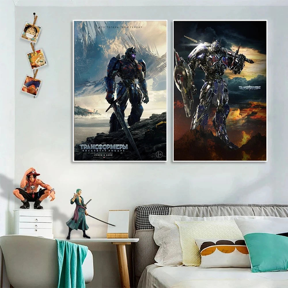 L'affiche de film classique originale The Movie Transformers Impression et peinture sur toile Affiche de chambre à coucher Paysage sportif Décoration de bureau à domicile
