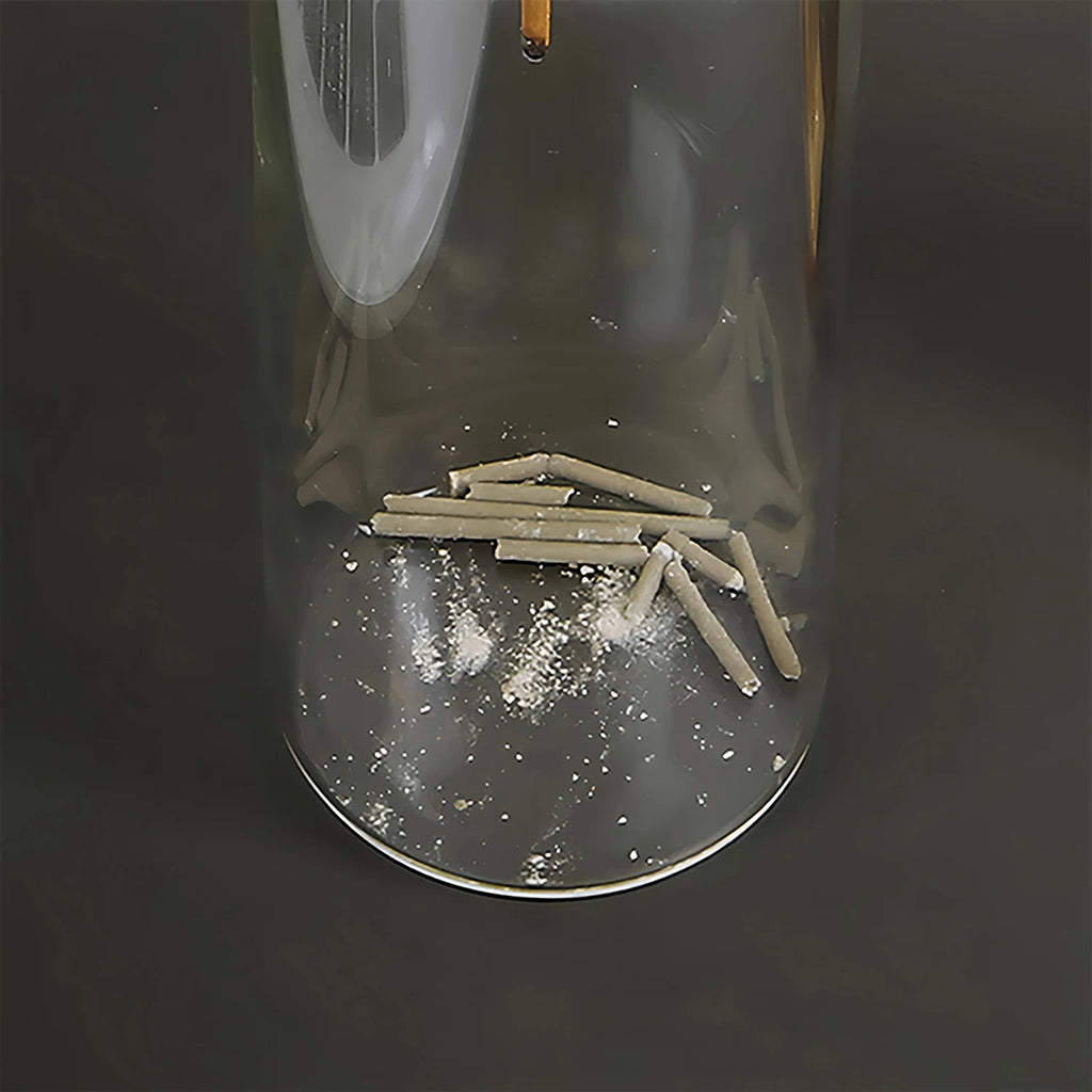 Porte-encens moderne en verre pour bâtonnets courts, brûleur d'encens anti-cendres volantes avec récupérateur de cendres pour le yoga et la méditation