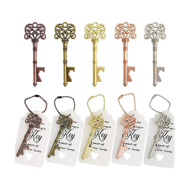 50 décapsuleurs en forme de couronne, ouvre-bouteille de bière et de vin, cadeaux de mariage pour les invités, décoration rustique de maison et de fête