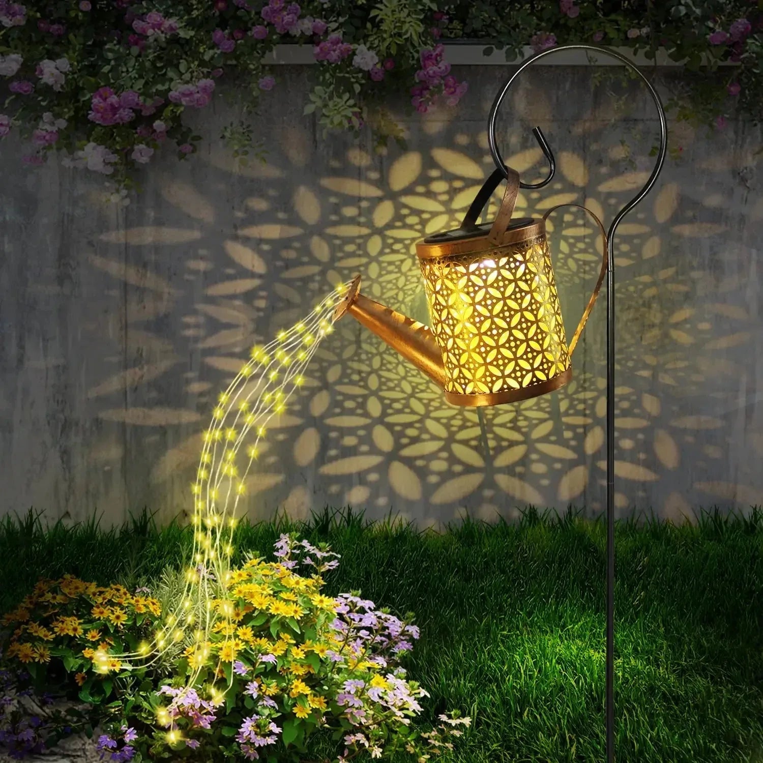 Christmas Solar Kettle Lights Garden Lawn Decorative Santa Claus Kettle Ground Lamp Solar LED Night Lights Outdoor Decor