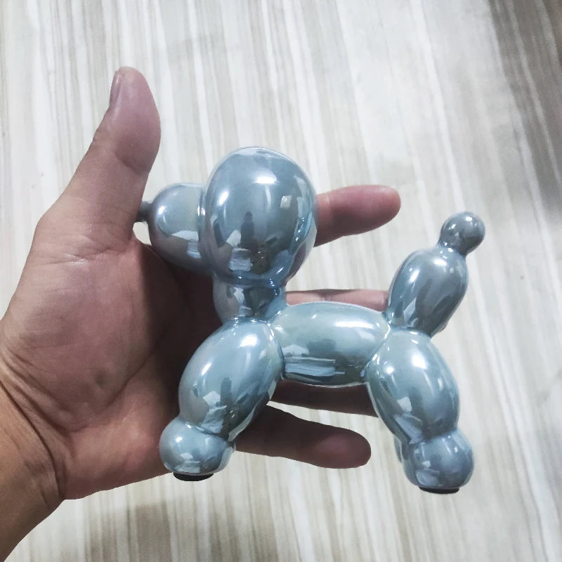 Adorno abstracto de caniche de cerámica de 12,5 cm, escultura creativa para estudio, estatua para casa, oficina, accesorios de decoración de festivales