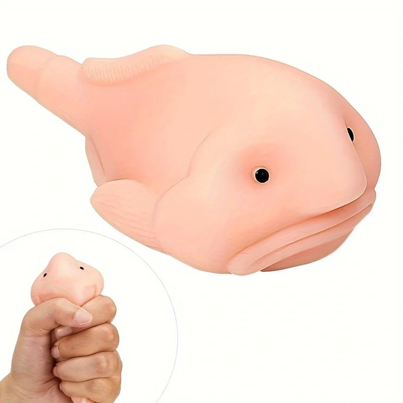 1 unidad de juguetes de compresión Blobfish, animales sensoriales suaves Pop Fidget Toys para niños y adultos, juego de alivio del estrés, regalos de fiesta de Halloween y Navidad
