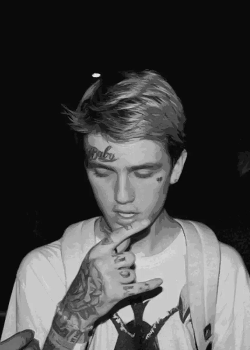 Lil Peep Retro Poster - Vintage Black & White Canvas Wall Art for Hip Hop Fans, Room Decor Aesthetic