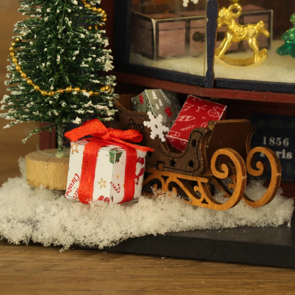 Nuevo kit en miniatura de "Navidad en el País de las Maravillas" DIY - Maqueta 3D de rincón de lectura hecha a mano, idea de regalo creativa para Navidad y Black Friday